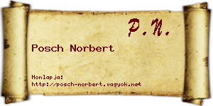 Posch Norbert névjegykártya